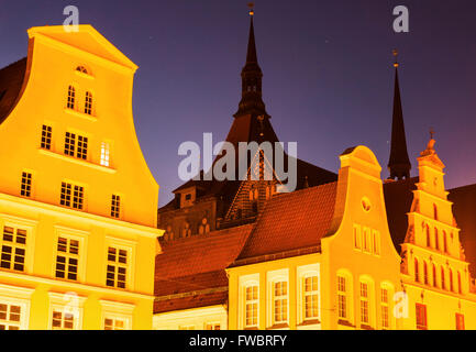 St. Marien Kirche in Rostock Stockfoto