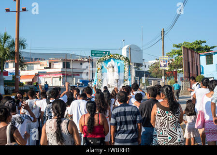 Osterprozession in Puerto Escondido, Mexiko Stockfoto