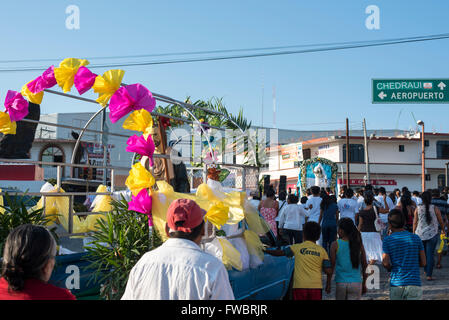 Osterprozession in Puerto Escondido, Mexiko Stockfoto