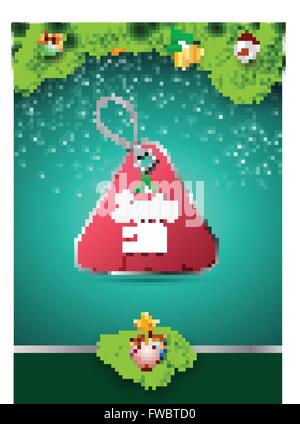 Verkauf-Tag auf Weihnachten Hintergrund. Vektor-Illustration. Stock Vektor