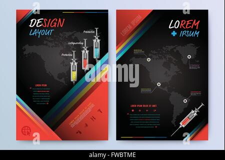 Broschüre Flyer Design Layout-Vorlage im A4-Format. Nutzen für Gesundheitswesen und medizinische Konzept. Stock Vektor