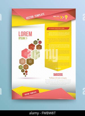 Abdeckung-Jahresbericht, bunter Vogel-Origami-Papier-Design, Vektor-illustration Stock Vektor