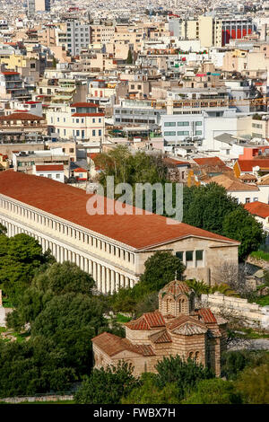 Alten Attalos-Stoa, Athen Griechenland Stockfoto