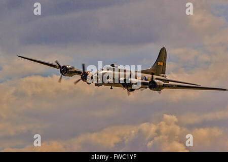 Flugzeug Boeing B-17 fliegende Festung Duxford UK Stockfoto