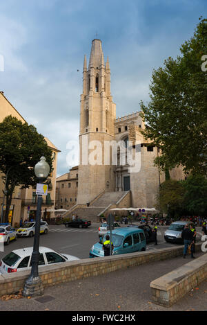 Basílica de Sant Feliu in Girona, Katalonien, Spanien Stockfoto