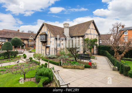 Shakespeares Geburtshaus, Stratford-upon-Avon, England, Großbritannien Stockfoto