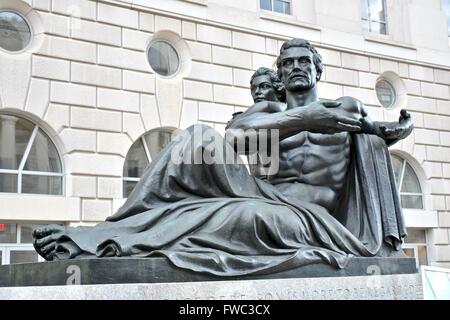 Mann und Frau Statue in DC Stockfoto