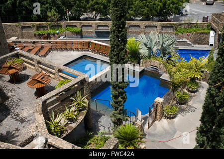 Santa Teresita Thermalbäder, Riveras del Río Michatoya, Amatitlán, Guatemala. Zentral-Amerika. Santa Teresita ist ein Resort, hote Stockfoto