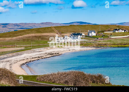 Häuser und einem Strand am St. John Point, Donegal, Irland. Stockfoto