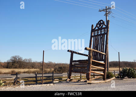 Weltweit größte Schaukelstuhl, Lipan, Texas, USA Stockfoto