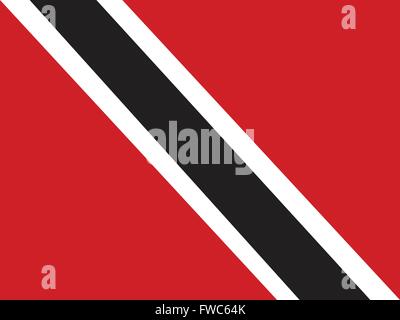 Flagge von Trinidad und Tobago Stock Vektor