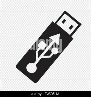 USB-Flash-Laufwerk-Symbol Stock Vektor