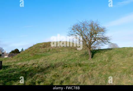 Fotheringhay Castle (auch Fotheringay Castle) ist im Dorf von Fotheringhay, England. Stockfoto