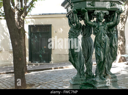 Le Bateau-Lavoir, Place Emile Goudeau, Montmartre, Paris, Frankreich. Die wichtigsten Künstlerateliers in Montmartre. Stockfoto