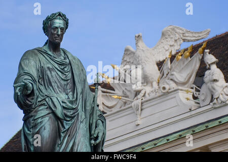 Statue von Kaiser Franz II - Wiener Hofburg Stockfoto