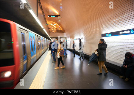 Baixa-Chiado u-Bahnstation, Lissabon, Portugal, Europa Stockfoto