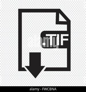 Bild-Dateityp Format TIF-Symbol Stock Vektor