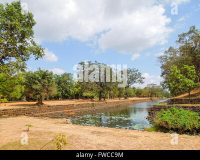 sonnigen Eindruck um Sigiriya, einem alten Palast befindet sich in der zentralen Matale-Distrikt in Sri Lanka Stockfoto