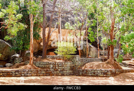 sonnigen Eindruck um Sigiriya, einem alten Palast befindet sich in der zentralen Matale-Distrikt in Sri Lanka Stockfoto