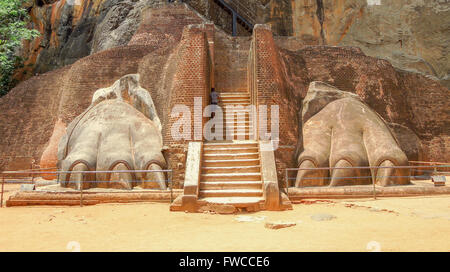 sonnigen Eindruck um Sigiriya, einem alten Palast befindet sich in der zentralen Matale-Distrikt in Sri Lanka Stockfoto