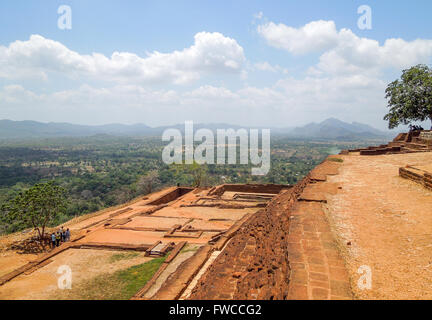 sonnigen Eindruck um Sigiriya, einem alten Palast befindet sich in der zentralen Matale-Distrikt in Sri Lanka Stockfoto