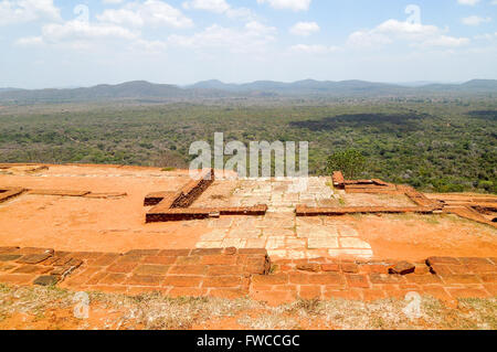 sonnigen Eindruck um Sigiriya, einem alten Palast befindet sich in der zentralen Matale-Distrikt in Sri Lanka Stockfoto