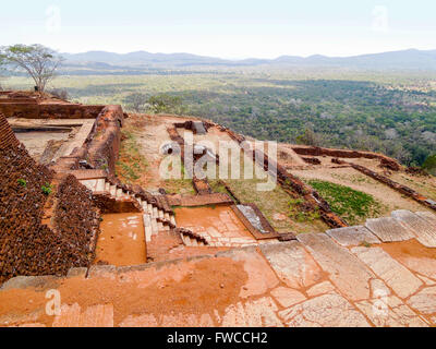 sonnigen Eindruck um Sigiriya, einem alten Palast befindet sich in der zentralen Matale-Distrikt in Sri Lanka Stockfoto