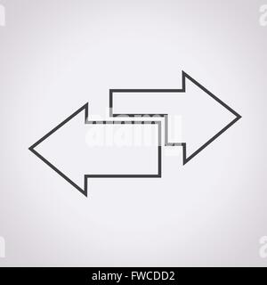 Seite-Pfeil-Symbol Stock Vektor
