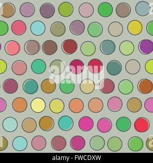 Retro-Musterdesign Polka Dot. Vektor-Hintergrund. Vintage Tapete. Stock Vektor