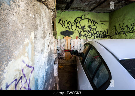 Graffiti in Florentin Nachbarschaft, Stadt Tel Aviv, Israel Stockfoto