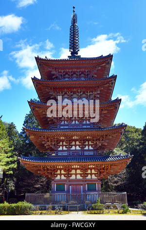 Fünfstöckige Pagode am Daigoji buddhistischen Tempel in Kyoto, Japan, das älteste Gebäude in Kyoto Stockfoto