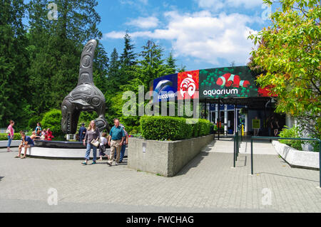 Eingang im Vancouver Aquarium im Stanley Park, Vancouver, Britisch-Kolumbien, Kanada. Stockfoto