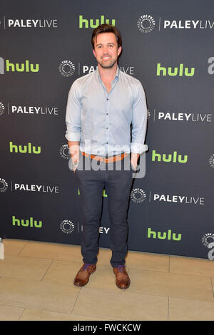 Beverly Hills, Kalifornien. 1. April 2016. Rob McElhenney besucht ein Abend mit "Always Sunny In Philadelphia bei The Paley Center for Media am 1. April 2016 in Beverly Hills, Kalifornien ist es". © Dpa/Alamy Live-Nachrichten Stockfoto