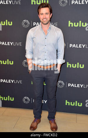 Beverly Hills, Kalifornien. 1. April 2016. Rob McElhenney besucht ein Abend mit "Always Sunny In Philadelphia bei The Paley Center for Media am 1. April 2016 in Beverly Hills, Kalifornien ist es". © Dpa/Alamy Live-Nachrichten Stockfoto