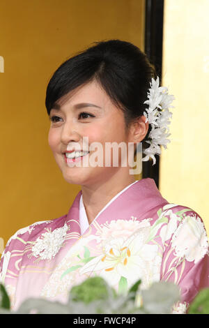 Norika Fujiwara, 31. März 2016: Japanische Schauspielerin Norika Fujiwara, statt eine Hochzeit Ankündigung Pressekonferenz in Tokio am 31. März 2016. © AFLO/Alamy Live-Nachrichten Stockfoto