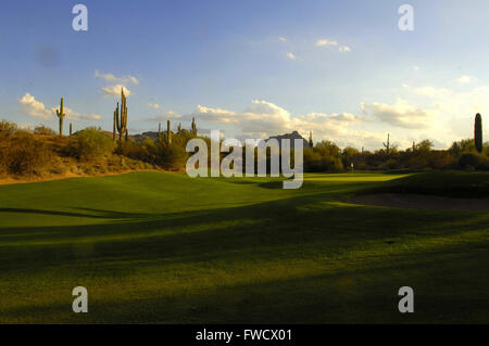 Fort Mcdowell, Arizona, USA. 2. April 2012. Tempe, Arizona; 21. Oktober 2006 Â Loch Nr. 2 auf dem Saguaro-Kurs im We-Ko-Pa Golf Club in Fort McDowell, ARIZ ZUMA PRESS/Scott A. Miller © Scott A. Miller/ZUMA Draht/Alamy Live-Nachrichten Stockfoto