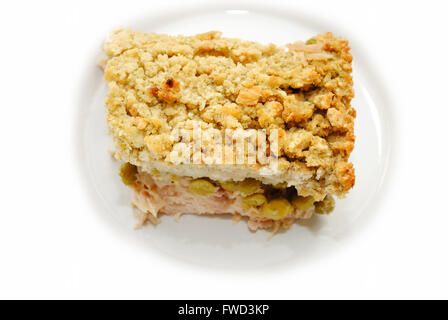 Türkei Shepards Pie mit Erbsen und gekrönt mit Brotfüllung Stockfoto