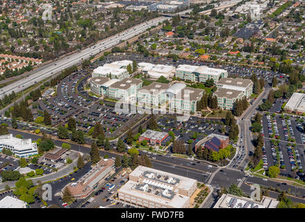 Apple Campus, Apple Inc., Antenne, Apple University über Apple Inc. Hauptsitz Cupertino California, Silicon Valley Stockfoto