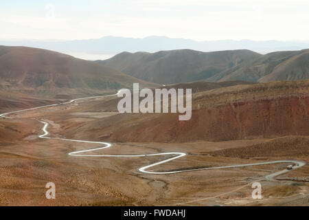 Zig Zag Highway 52 nach Chile - Jujuy - Argentinien Stockfoto