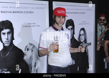 Film Premiere der Gebrüder Grimsby mit: Sacha Baron wo: Los Angeles, California, Vereinigte Staaten von Amerika als: 3. März 2016 Stockfoto