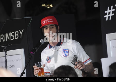 Film Premiere der Gebrüder Grimsby mit: Sacha Baron wo: Los Angeles, California, Vereinigte Staaten von Amerika als: 3. März 2016 Stockfoto