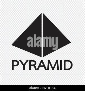 Pyramide-Design-Ikone Stock Vektor