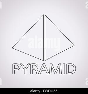 Pyramide-Design-Ikone Stock Vektor