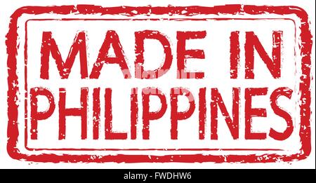 Made in Philippinen Stempel Text Illustration Stock Vektor