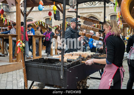 Ostermarkt in Prager Burg, Prag, Tschechische Republik, Europa Stockfoto