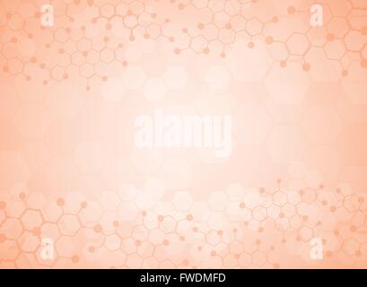 Zusammenfassung Hintergrund medizinische Substanz und Moleküle. Stock Vektor