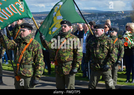 Dissident Republikaner Gedenken Hundertjahrfeier der Osteraufstand 1916 in Londonderry, Nordirland Stockfoto