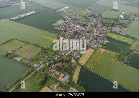 Eine Luftaufnahme des Lincolnshire Dorf von Scothern Stockfoto