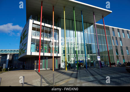 Außenseite des The Royal Manchester Kinderkrankenhaus ist ein Kinderkrankenhaus in Chorlton auf Medlock, Manchester, England, Teil Stockfoto