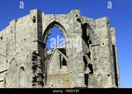 Zerstörten Kathedrale von St. Felix, in der Nähe von Gigean, Languedoc-Roussillon, Frankreich Stockfoto